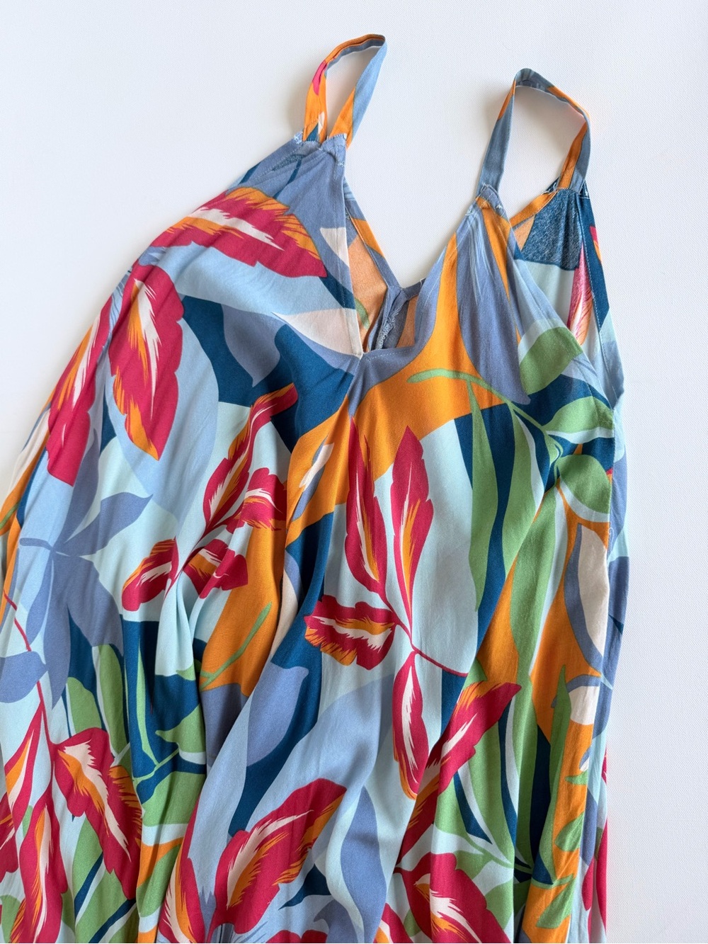 Goa Beachwear by Japna XS Tropical Handkerchief Maxi Dress Swim Cover Up - Picture 9 of 9